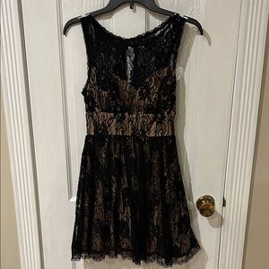 B Darlin Black Lace Midi Dress